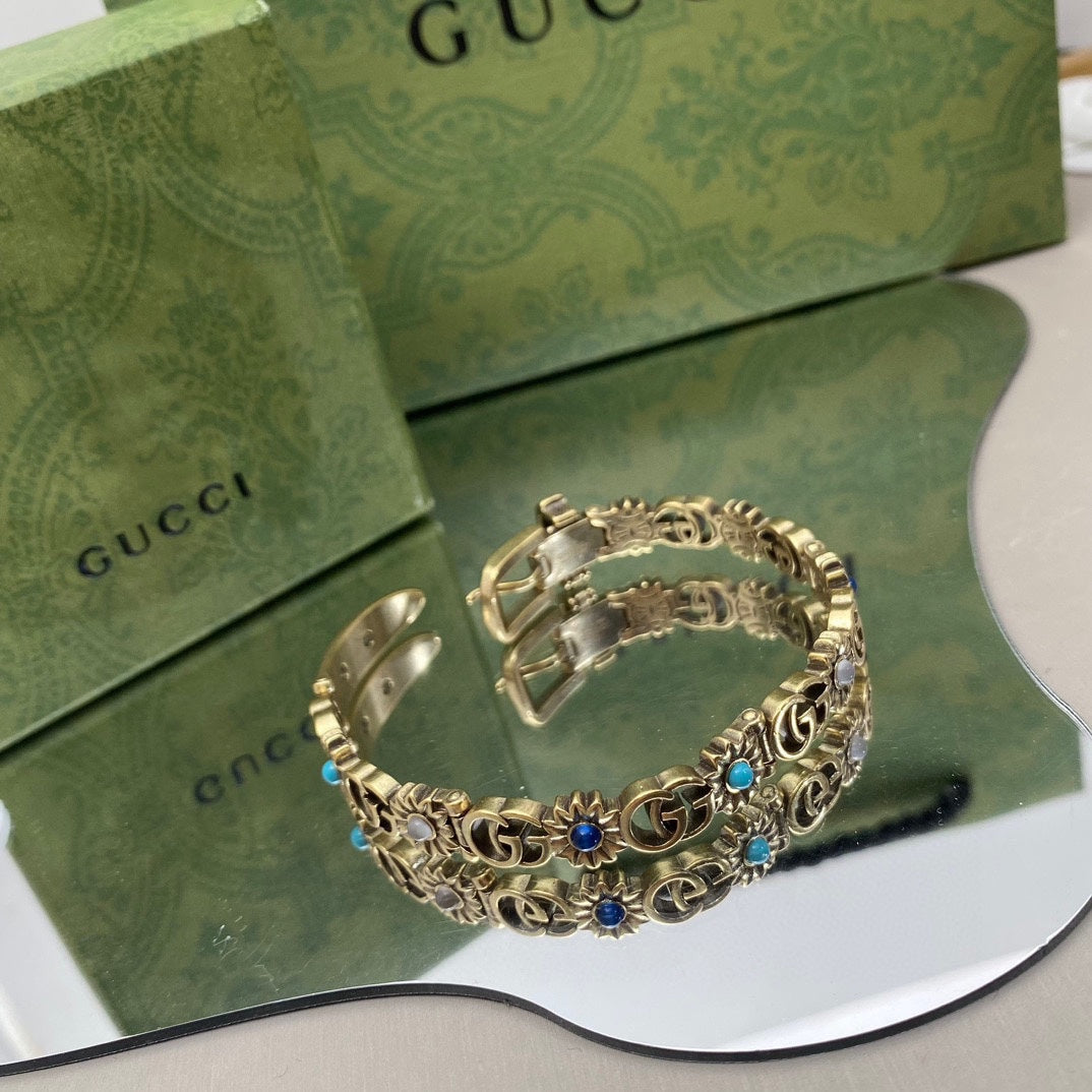 18K GG Flowers Bracelet