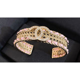 18K CC Pink Strass Cuff Bracelet