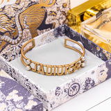18K CD J'Adior Pearls Open Cuff Bracelet