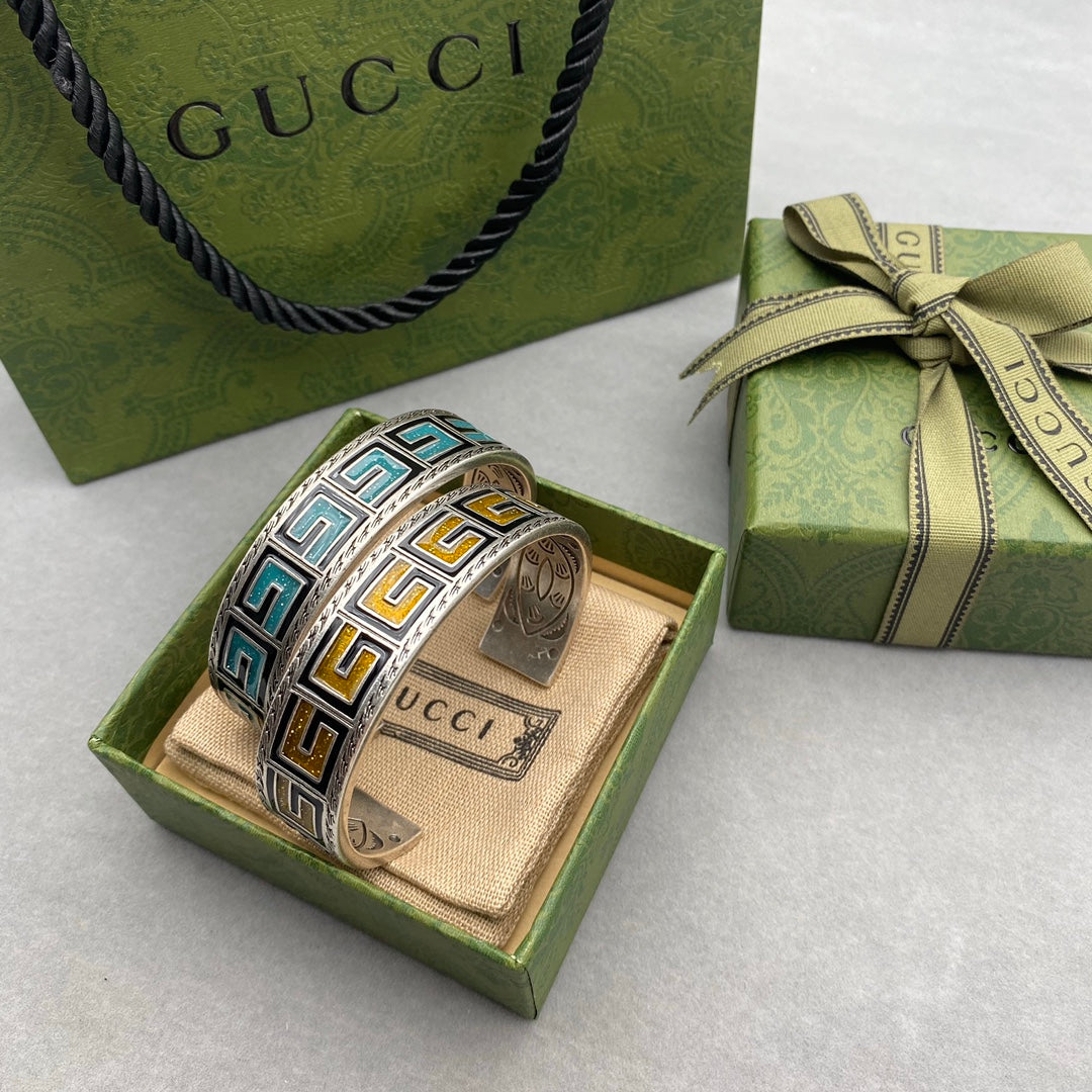 GG Cube Yellow Wide Bracelet