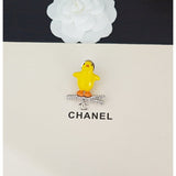 18K CC Duck Gold Brooch