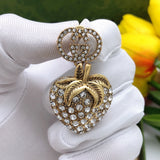 18K GG Crystal Strawberry Pendant Earrings