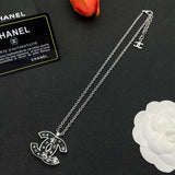 18K CC Black Star Gold Necklace