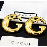 18K GG Large Gold Earrings