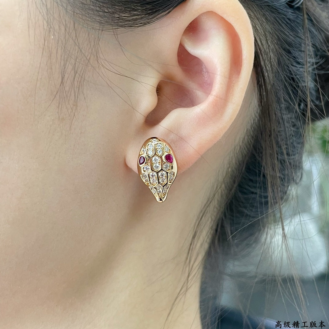 18K BV Serpenti Earrings