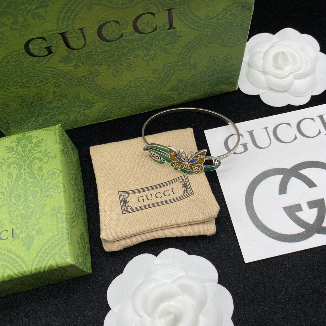 GG Interlocking G & Butterfly Bracelet