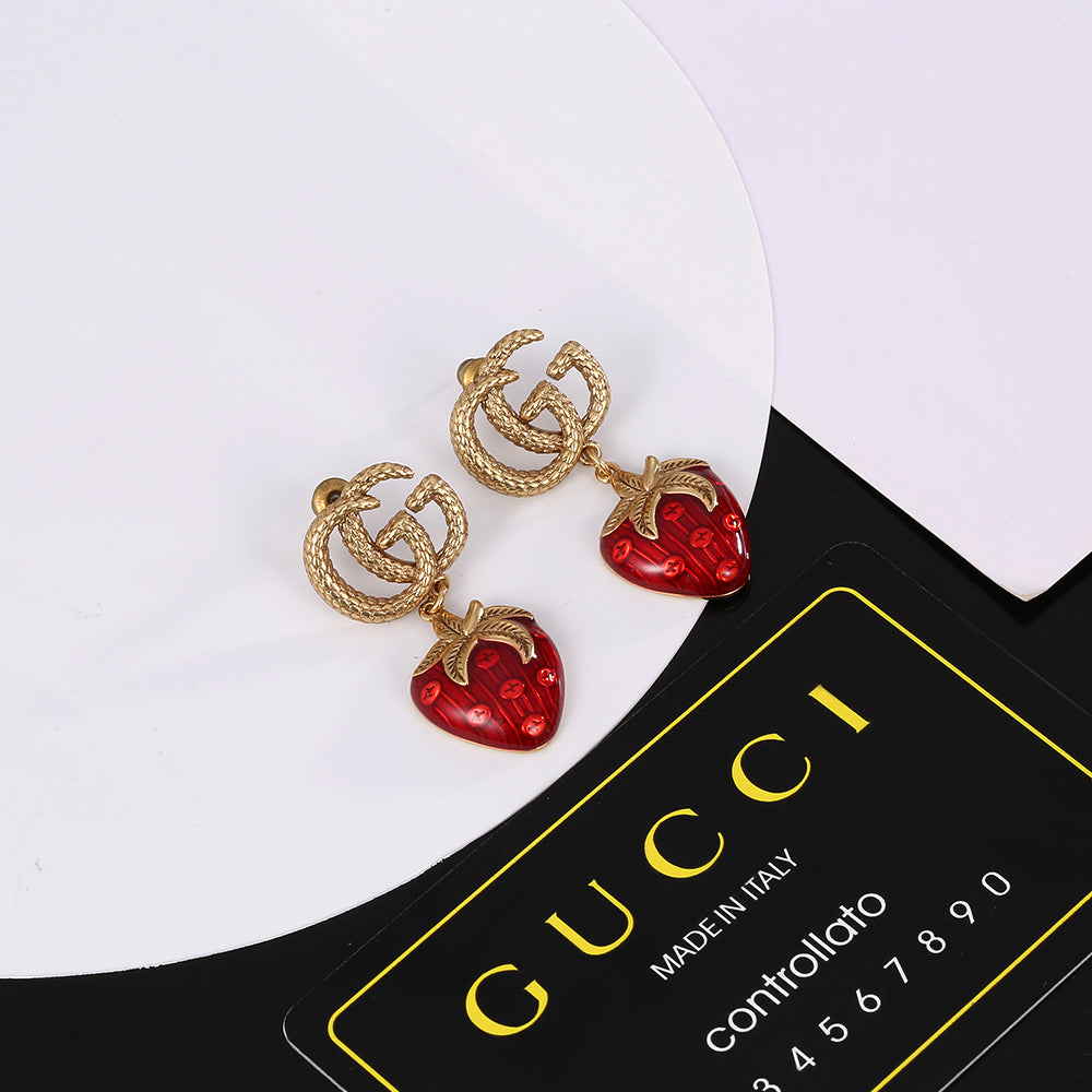 18K GG Strawberry Earrings
