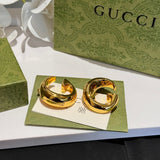 18K GG Smooth Gold Earrings