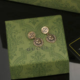 18K GG Lion Pendant Earrings