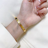 18K Louis Pave Diamond Gold Bracelet