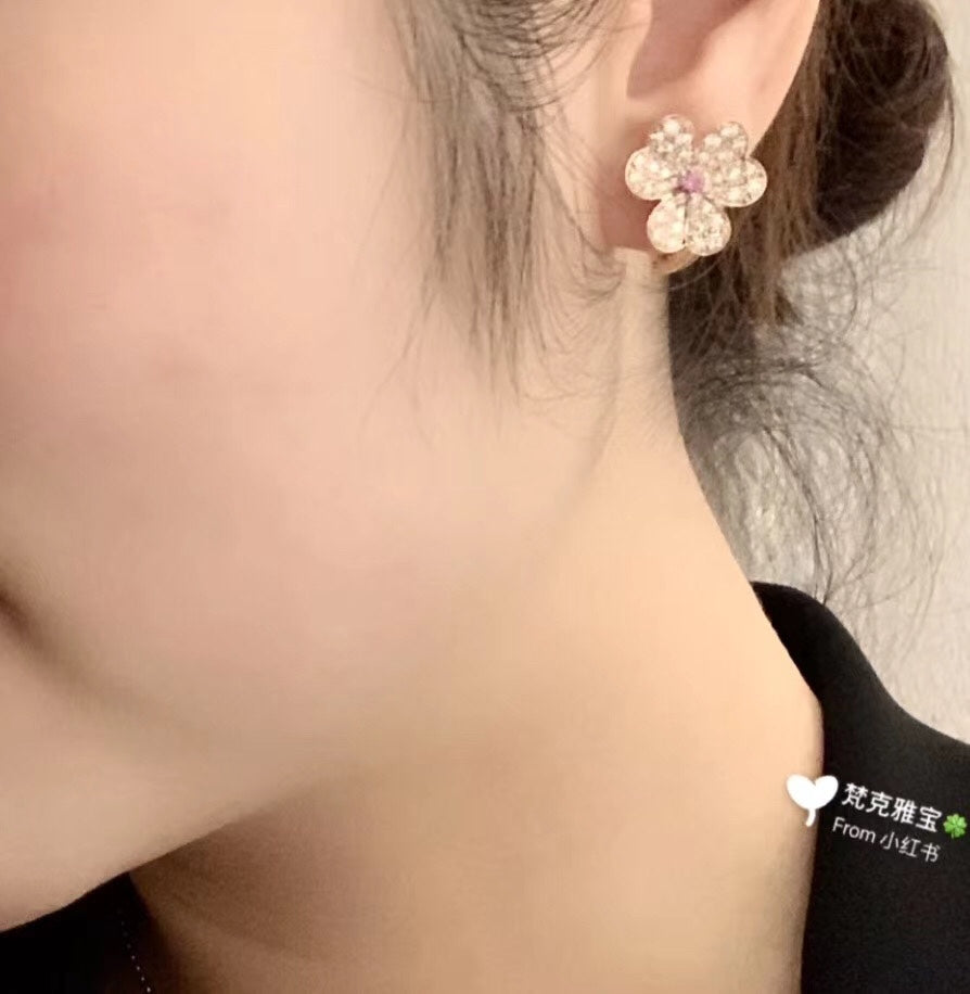 18K Frivole Pink Sapphire Earrings