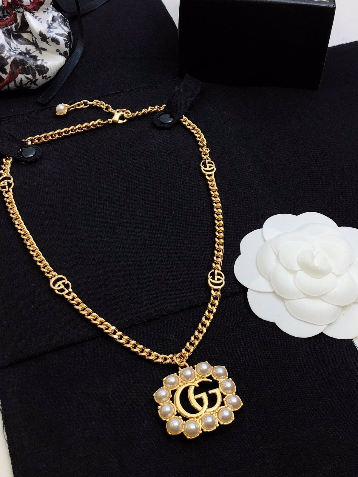 18K GG Pearl Necklace