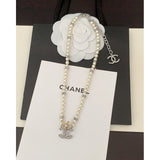 18K CC Flower Pearls Necklace