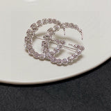 18K GG Crystal Brooch