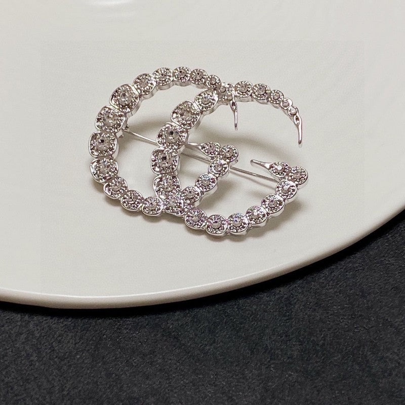 18K GG Crystal Brooch
