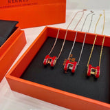 18K Mini Pop H Red Necklace