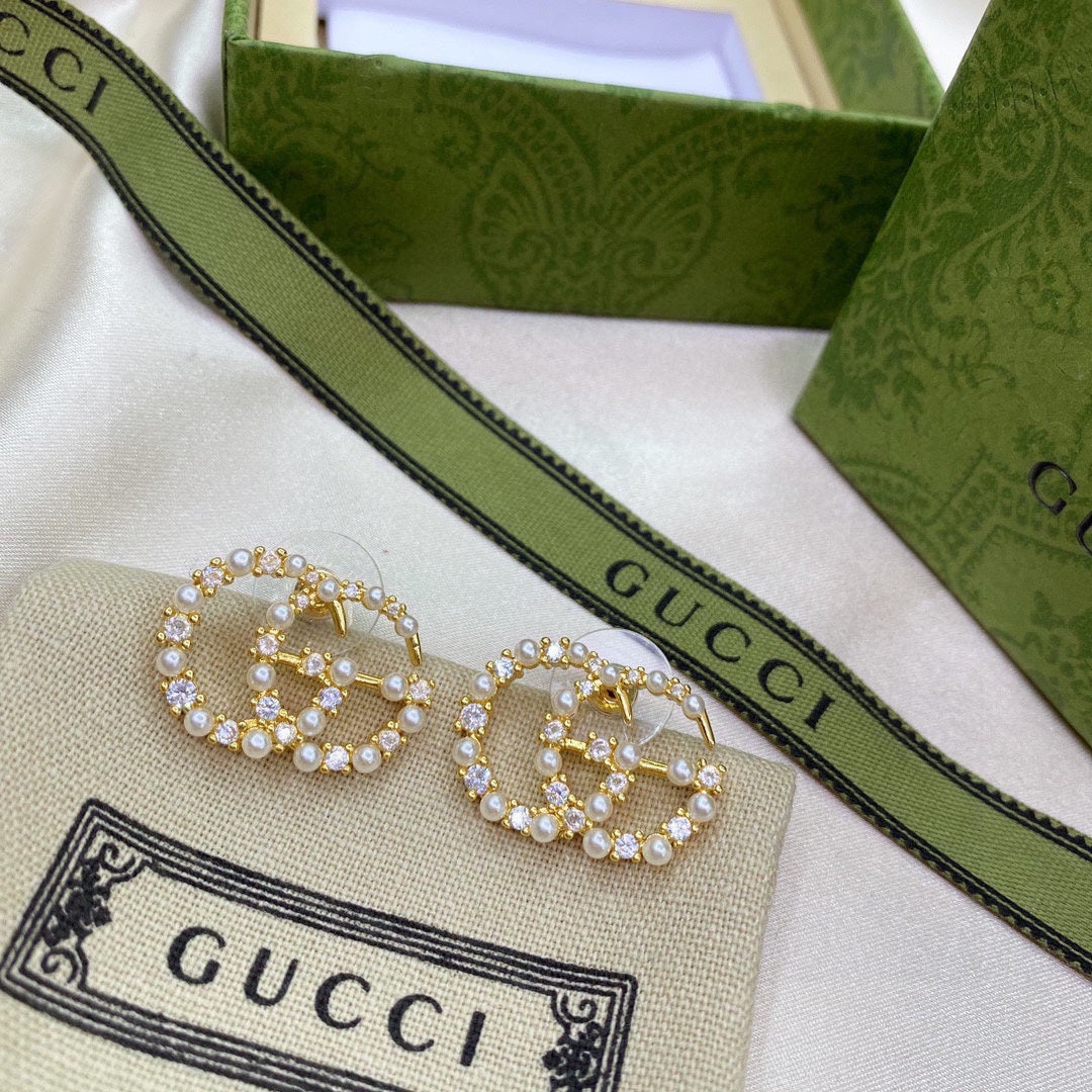 18K GG Pearls Earrings
