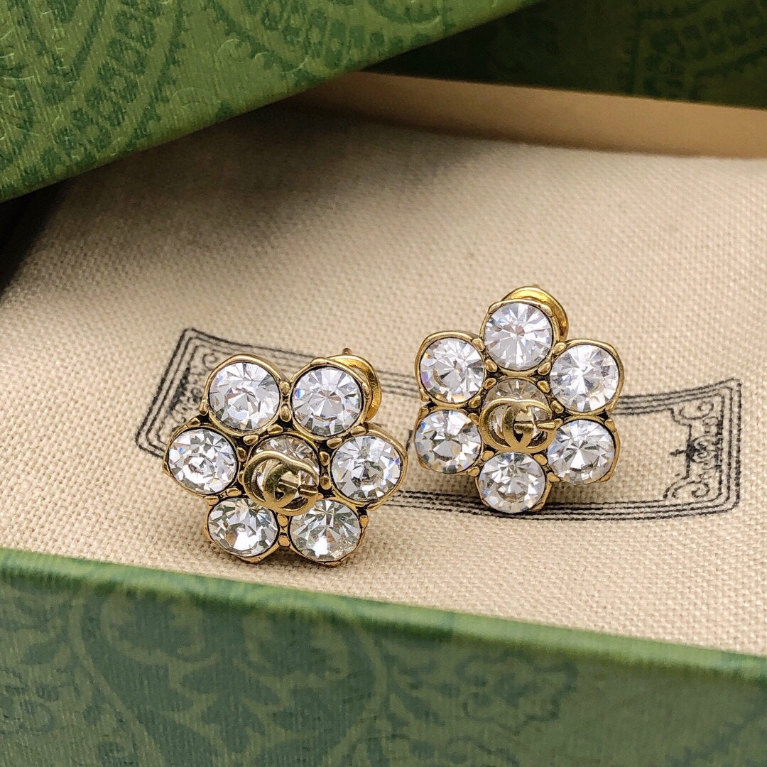 18K GG Crystals Earrings