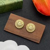 18K GG Lion Earrings