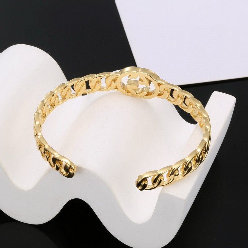 18K GG Chain Open Bracelet