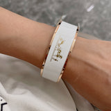 18K Enamel Cal¡§¡§che Wide Bangle H Bracelet