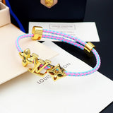 18K Louis Monogram Pink & Purple Gold Bracelet