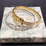 18K CD Crystals Bangle Bracelet