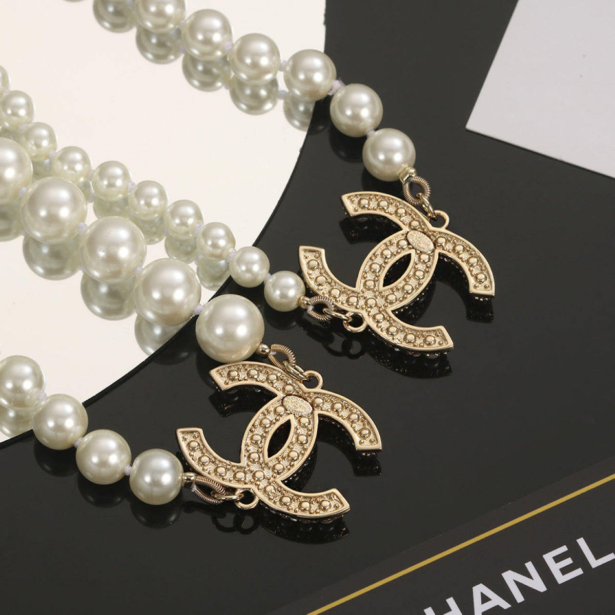 18K Chanel Long Pearls Necklace