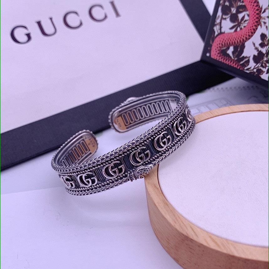 GG Snake Wide Bracelet