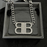 18K BB Chain Diamond Necklace