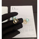 18K CD Tribales Blue Pearl Earrings