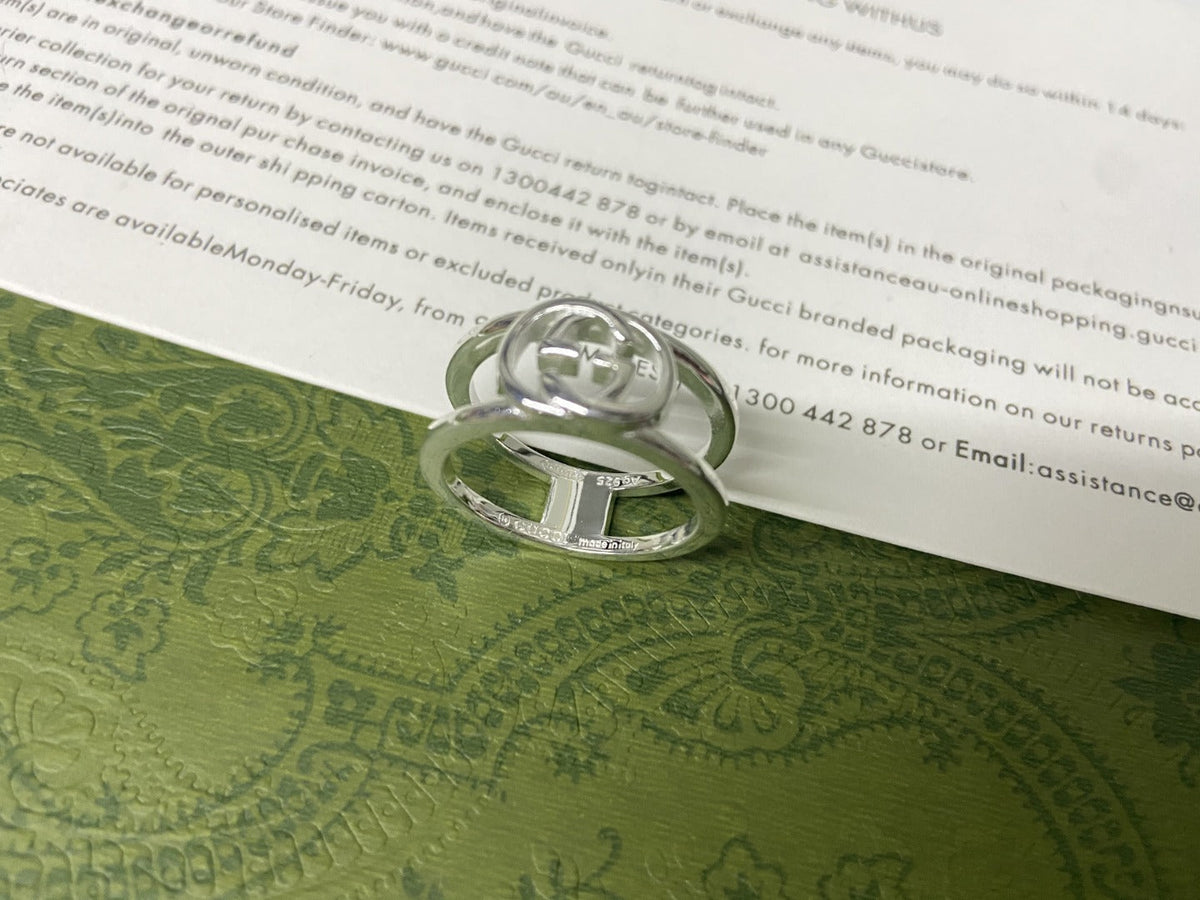 GG Interlocking G Wide Open Ring