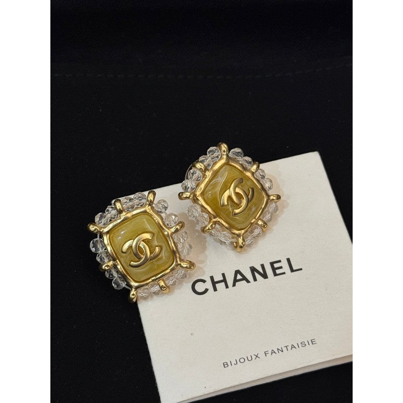 18K CC Red & Yellow Earrings