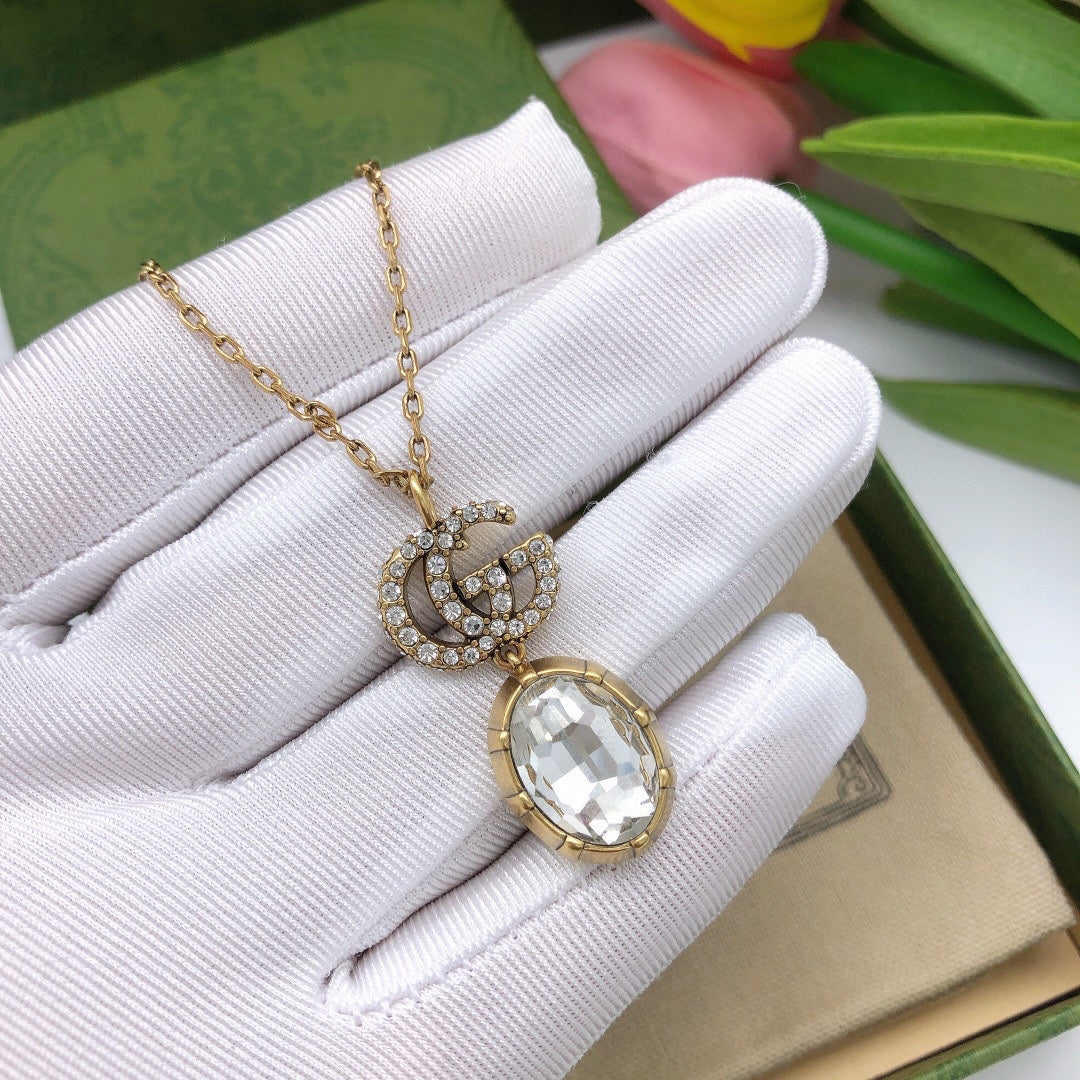 18K GG Crystal Necklace