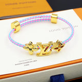 18K Louis Monogram Pink & Purple Gold Bracelet