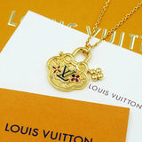 18K Louis Vintage Lock Gold Necklace
