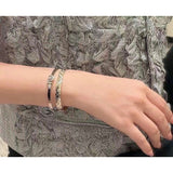 18K CC No.5 Diamond Gold Bracelet