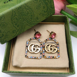 18K GG Color Crystals Earrings
