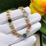 18K GG Interlocking G Crystals Bracelet