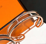 18K Ever Chain D?¡¥ancre Cuff Diamond H Bracelet