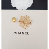 18K CC Sun Flower Diamond Brooch