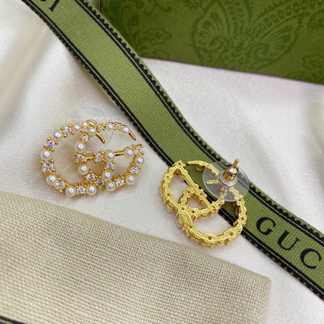 18K GG Pearls Earrings