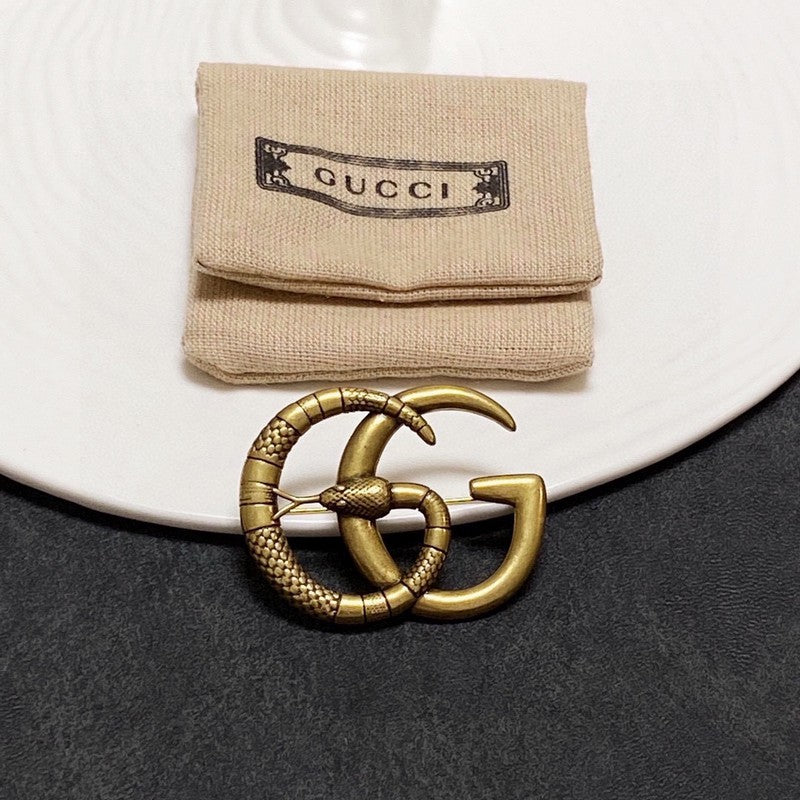 18K GG Snake Brooch