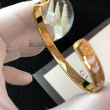 18K GG Icon Blossom Enamel Bangle Bracelet