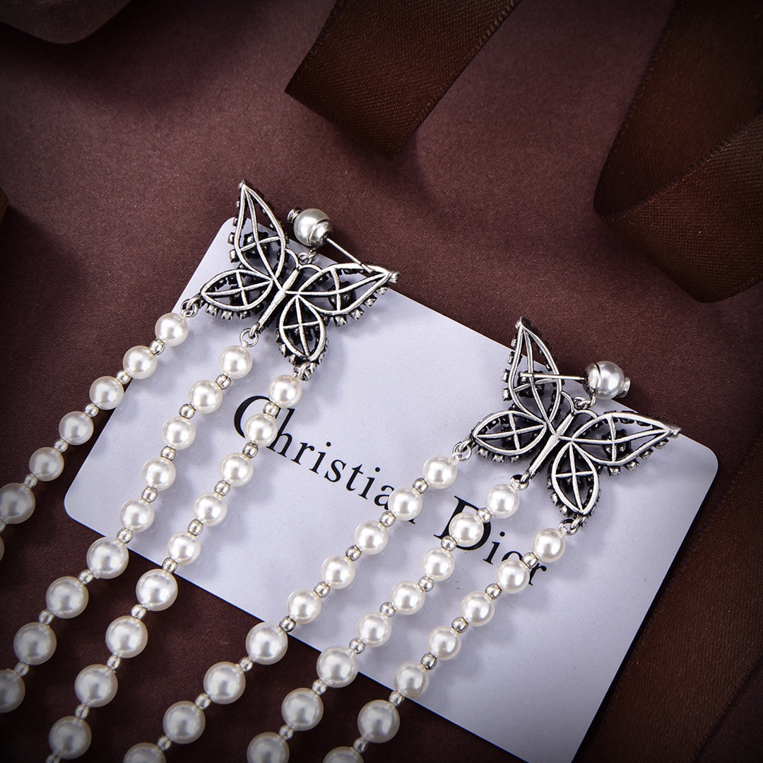 18K CD Papillon De Nuit Earrings