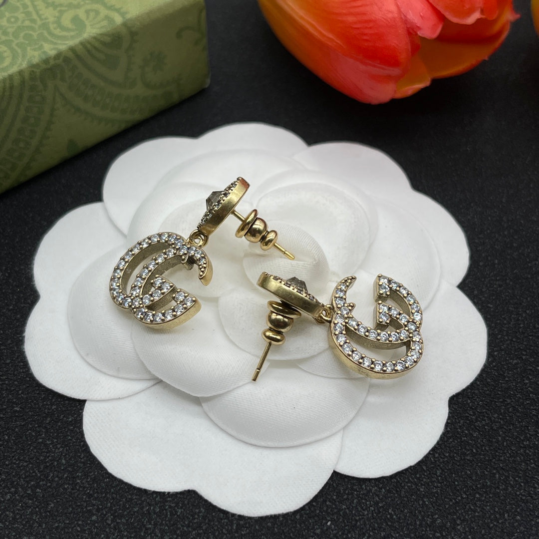 18K GG Crystals Earrings