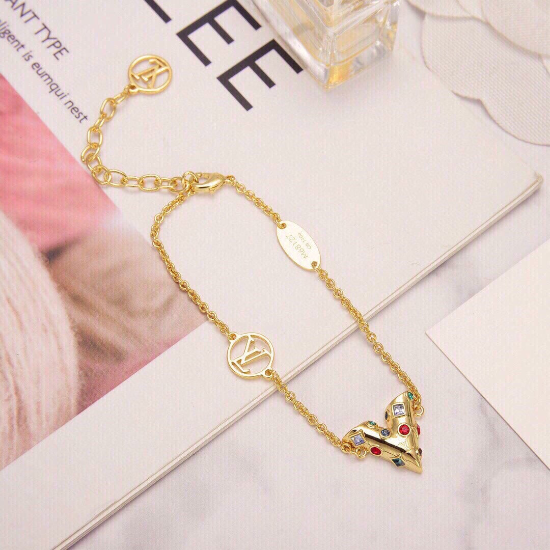 18K Louis Essential V Plan¡§¡§te Bracelet