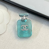 18K CC Perfume Color Bottle Brooch