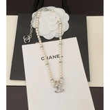18K CC Flower Pearls Necklace