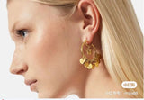 18K Vers Circle Earrings